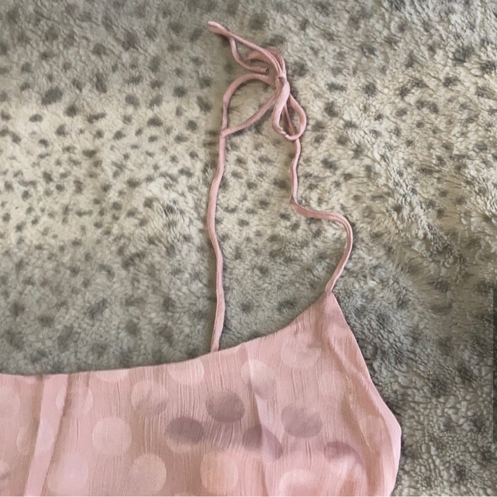 Jacquard Polka Dot Satin Mini Dress - Picture 6 of 9